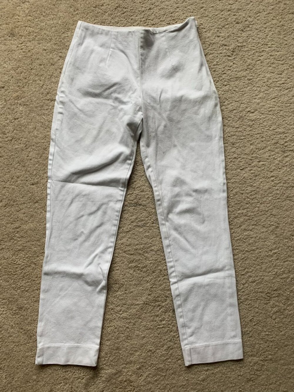 Boston Proper Women's Straight Leg Ankle Pant, White, size 2 EUC